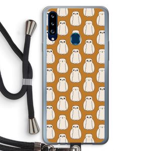 Uilen: Samsung Galaxy A20s Transparant Hoesje met koord