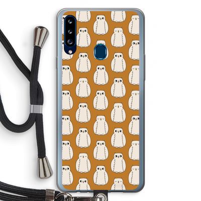 Uilen: Samsung Galaxy A20s Transparant Hoesje met koord