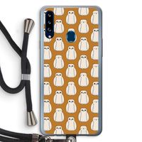 Uilen: Samsung Galaxy A20s Transparant Hoesje met koord