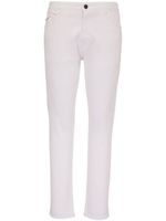 Isaia jean slim à logo brodé - Blanc