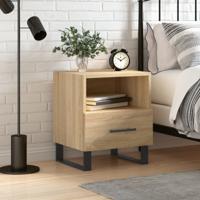 Nachtkastje 40x35x47,5 cm bewerkt hout sonoma eikenkleurig