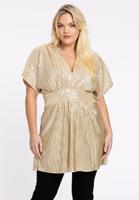 Yoek Tuniek plisse HANNELORE | Goud | Maat 58/60