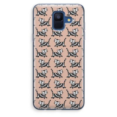 Zwarte poes: Samsung Galaxy A6 (2018) Transparant Hoesje
