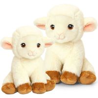 Pluche knuffels schapen familie 18 en 25 cm