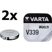 2 Stuks - Varta V339 11mAh 1.55V knoopcel batterij - thumbnail