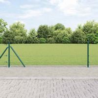 VidaXL Afrasteringspaal groen 10 x 0,5 m (19 x 19 mm gaas) staal