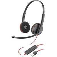 POLY Blackwire C3220 UC Headset Bedraad Handheld Kantoor/callcenter USB Type-A Zwart