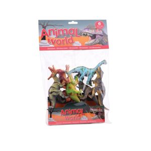 6x Plastic dinosaurussen speelgoed figuren 10-14 cm