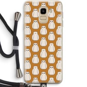 Uilen: Samsung Galaxy J6 (2018) Transparant Hoesje met koord