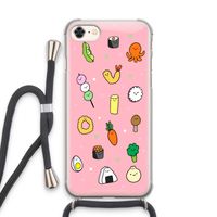 Happy bento friends: iPhone 8 Transparant Hoesje met koord