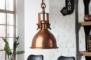 Design hanglamp INDUSTRIAL 45cm koper gevlamd industrieele stijl - 41271