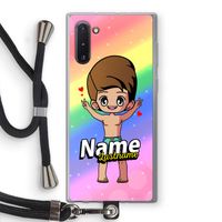 Chibi Maker man: Samsung Galaxy Note 10 Transparant Hoesje met koord