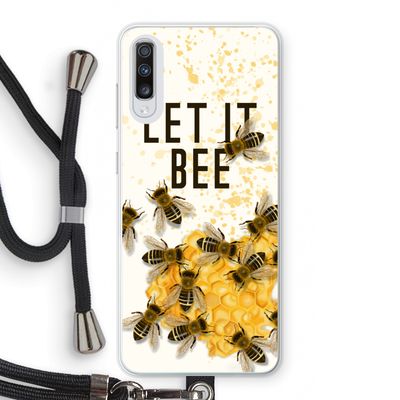 Let it bee: Samsung Galaxy A70 Transparant Hoesje met koord