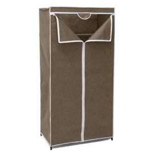 Gerimport Mobiele Kledingkast - opvouwbaar - 75 x 46 x 160 cm - bruin - opberger