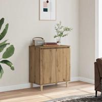 Dressoir 60x35x70 cm bewerkt hout artisanaal eikenkleur