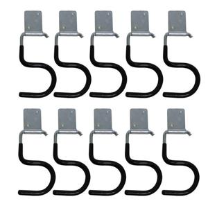Gereedschapshaken - 10x stuks - ophanghaken - metaal met coating - incl. schroeven