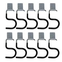 Gereedschapshaken - 10x stuks - ophanghaken - metaal met coating - incl. schroeven