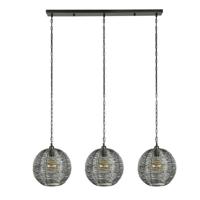 Hoyz - Hanglamp 3L Web - Zwart Nikkel - 125x33x150 - Industrieel