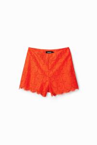 Retro-short met kant - RED - 42