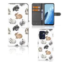 Telefoonhoesje | Met pasjeshouder | voor OPPO Find X5 Lite | Reno 7 5G Konijntjes