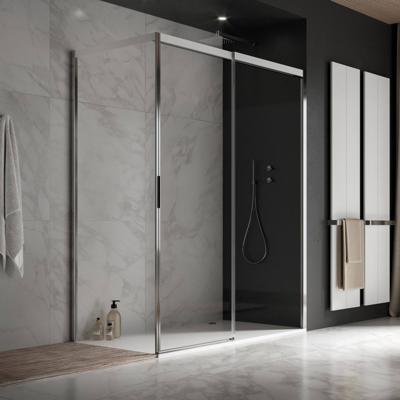 Duka Acqua 5000 schuifdeur Rechts 140x200cm helder glas met Protect chroom/zilver hoogglans