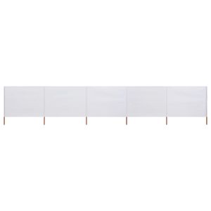 VidaXL Windscherm 5-panelen 600x160 cm stof zandwit