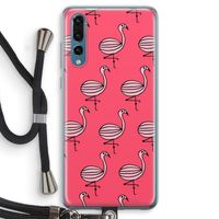 Flamingo: Huawei P20 Pro Transparant Hoesje met koord