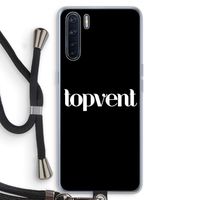 Topvent Zwart: Oppo A91 Transparant Hoesje met koord