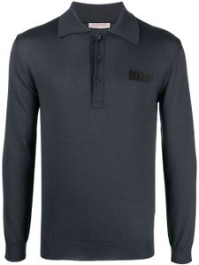 Valentino Garavani polo en laine vierge à manches longues - Gris