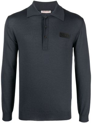 Valentino Garavani polo en laine vierge à manches longues - Gris