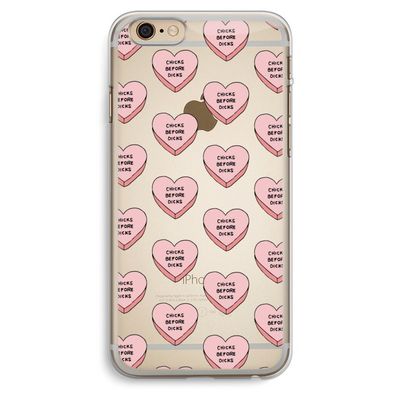 Chicks before dicks: iPhone 6 Plus / 6S Plus Transparant Hoesje