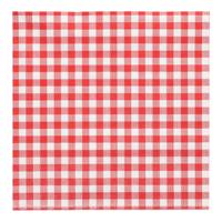Servetten rood/wit geblokt - 120x st - papier - 33 x 33 cm - feestservetten