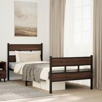 Bedframe met hoofdbord en voetbord zonder matras 75x190 cm