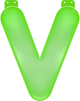 Groene opblaasbare letter V - thumbnail
