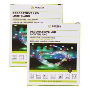 Lichtsnoer - 2x - LED - multicolor - waterdicht - 13M - lichtslang / feestversiering