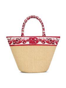 Dolce & Gabbana Kids sac porté épaule à imprimé Majolica - Tons neutres