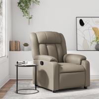 Fauteuil verstelbaar kunstleer cappuccinokleurig