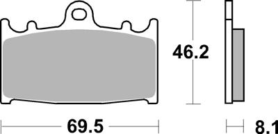 BREMBO Remblokken, voor de moto, Road Organisch 07KA1306