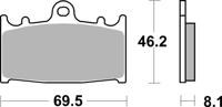 BREMBO Remblokken, voor de moto, Road Organisch 07KA1306