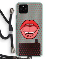 Yolo Denise: Pixel 5a 5G Transparant Hoesje met koord