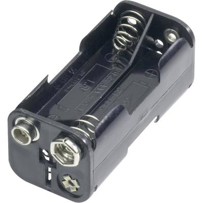 Goobay 11990 Batterijhouder Aantal cellen: 4 AAA (potlood) Drukknopaansluiting (l x b x h) 54.5 x 26 x 24.5 mm