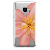 Pink Ellila Flower: Samsung Galaxy S9 Transparant Hoesje - thumbnail