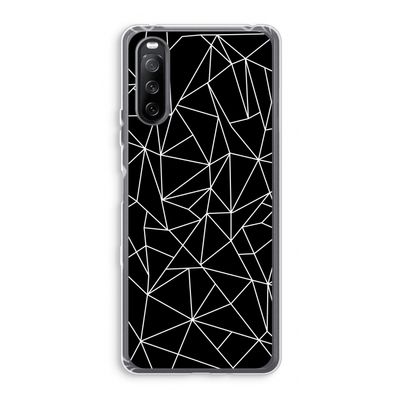 Geometrische lijnen wit: Sony Xperia 10 III Transparant Hoesje