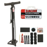 Fietsbanden repareren set fietspomp met reparatie kit - thumbnail