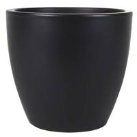 Steege Bloempot - zwart - keramiek - 20 x 19 cm