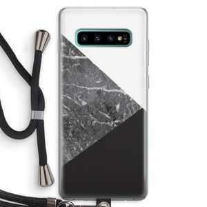 Combinatie marmer: Samsung Galaxy S10 Plus Transparant Hoesje met koord