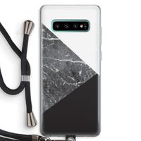 Combinatie marmer: Samsung Galaxy S10 Plus Transparant Hoesje met koord