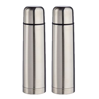 2x stuks RVS thermosflessen/isoleerflessen 500 ml