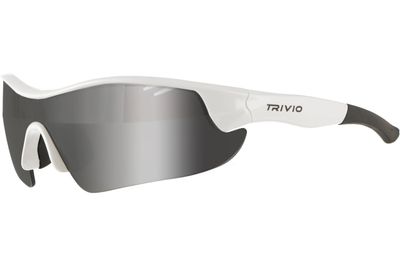Trivio - fietsbril vento nova wit lens zwart / mirror
