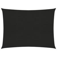 VidaXL Zonnezeil 160 g/m² 5x6 m hdpe zwart